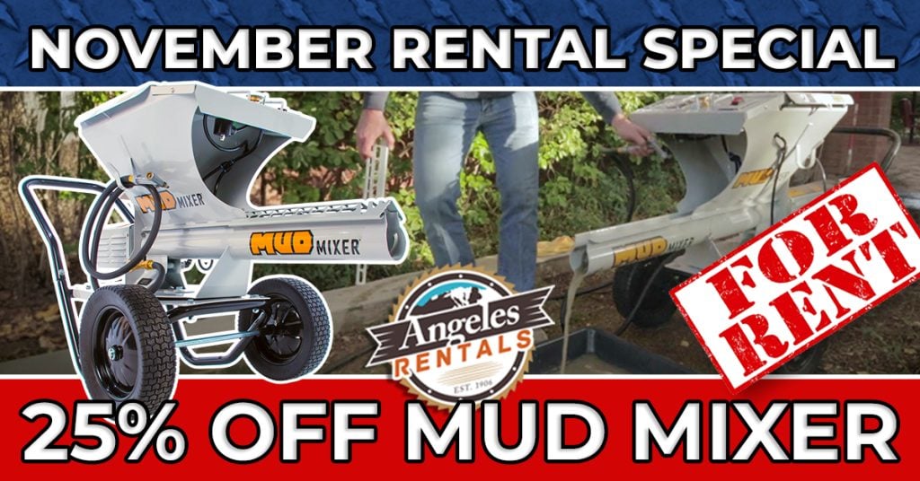 November Special - 25% OFF MudMixer Rental