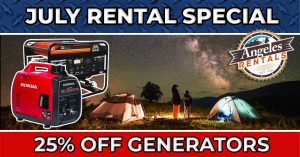 July Special: 25% Off Generator Rentals