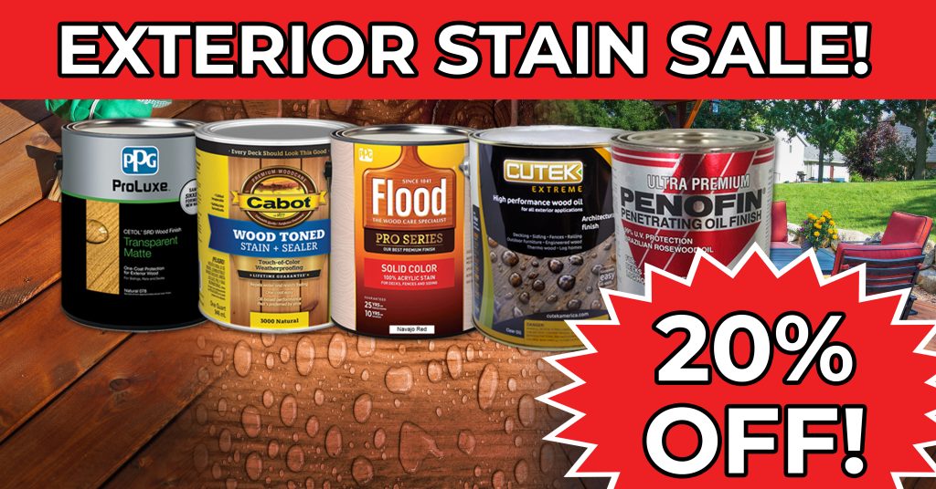 Transform Your Deck with Our Annual Exterior Stain Sale!