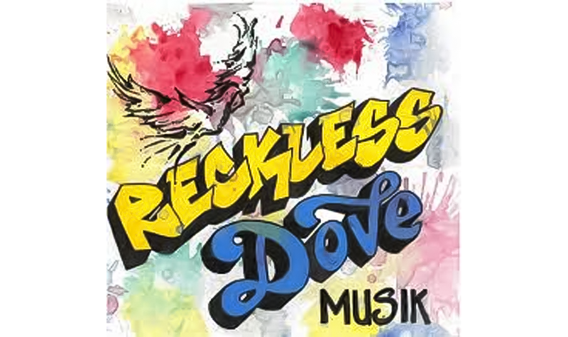 Colorful graffiti-style logo for local Port Angeles band Reckless Dove.